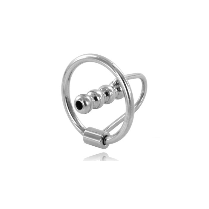 Metalhard glans ring with urethral plug 30mm