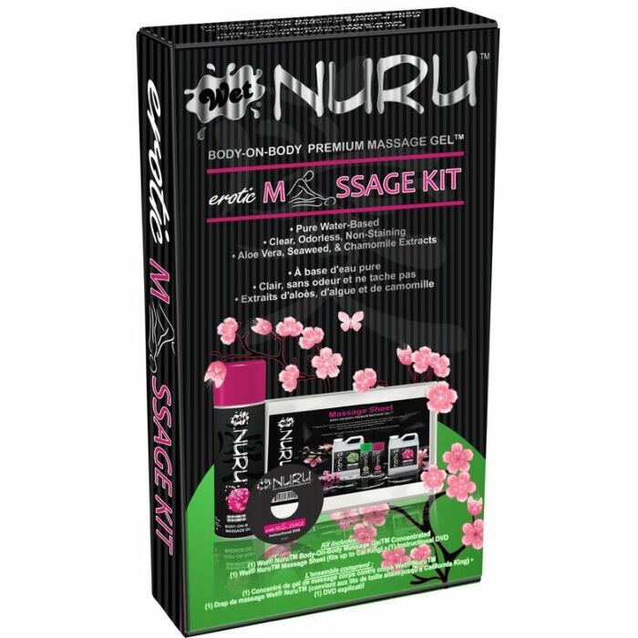 Nuru erotic massage kit with concentrated dvd