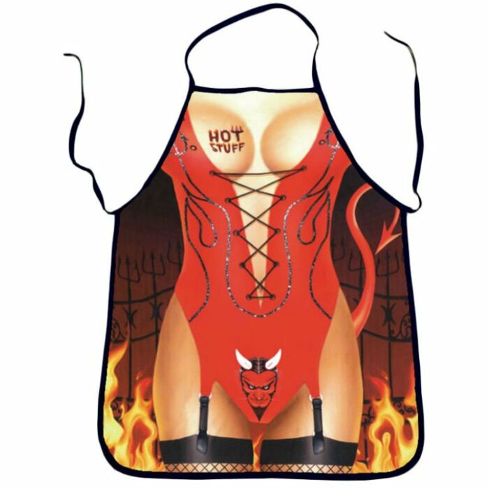 Sexy girl apron burning haloween