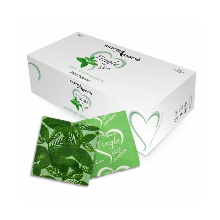 MoreAmore refreshing mint flavor condoms and (box 100 pcs)