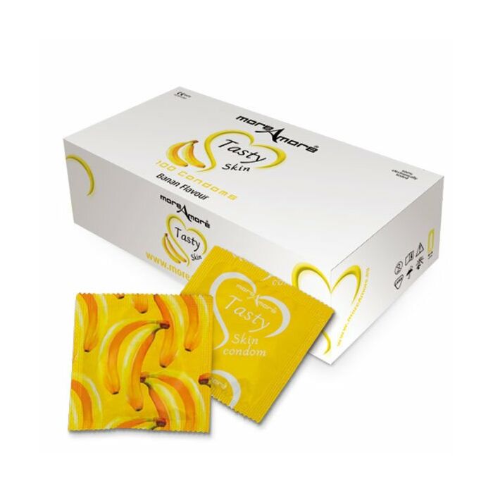 MoreAmore condoms banana flavor (box 100 pcs)