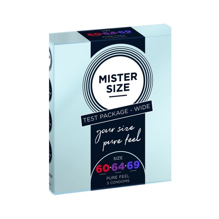 Mister Size - Pure Sensation Condoms 60, 64, 69 mm 3 Pack - Tester