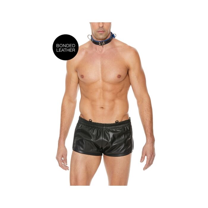 Deluxe blue bondage collar - One size fits all - BDSM and bondage