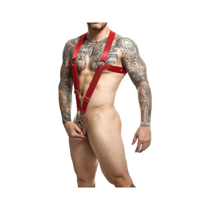 Dungeon Cross Dungeon Harness - Red