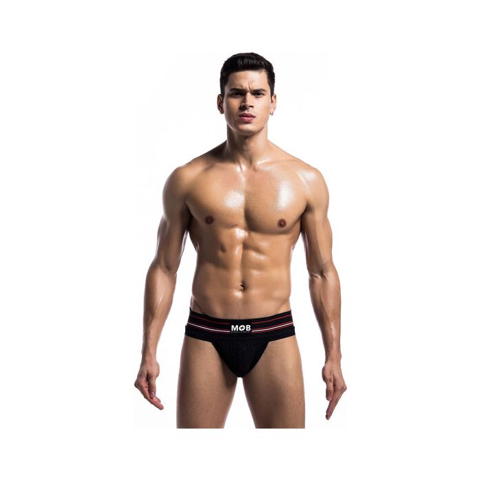 Classic wide jockstrap fetish - black - Sex Shop
