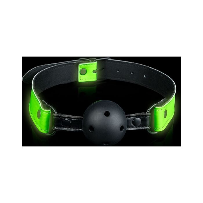 Ouch! Fluorescent Ball Gag - Glow in the Dark