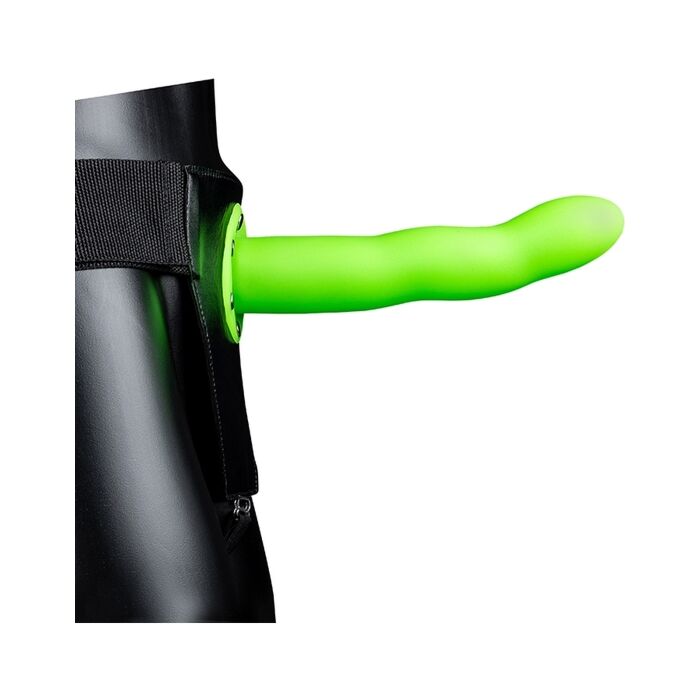 Ouch-Curved Hollow Strap-On 8''/20 cm - Glows in the Dark