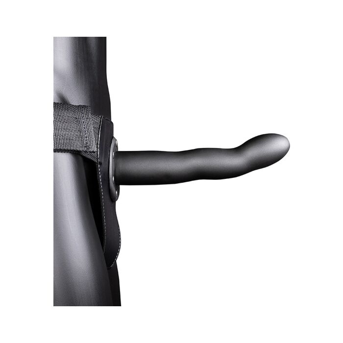 Ouch - Curved Metallic Hollow Strap-On - 8'' / 20 cm