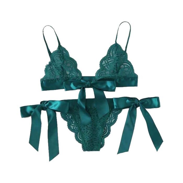 Green Charm Lingerie Set
