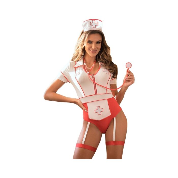 Nurse Costume 3XL Zip Multicolor
