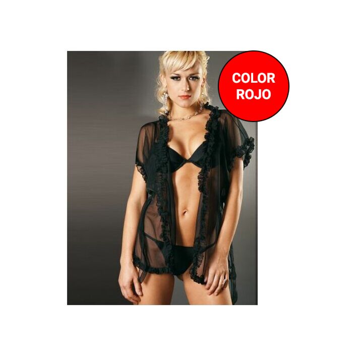 Red Microtulle: Seduction Robe