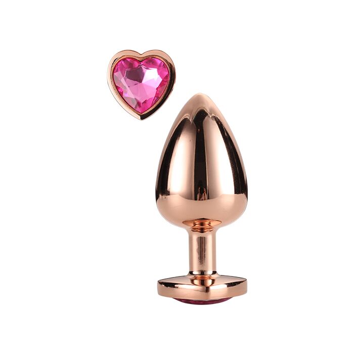 Shiny Rose Gold Love Plug - Medium