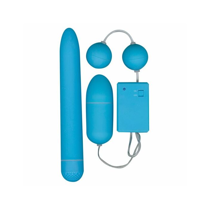 Funky fun blue toy box set