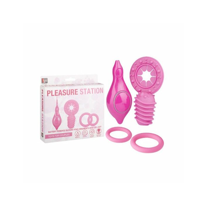 Pleasure station pink penis rings