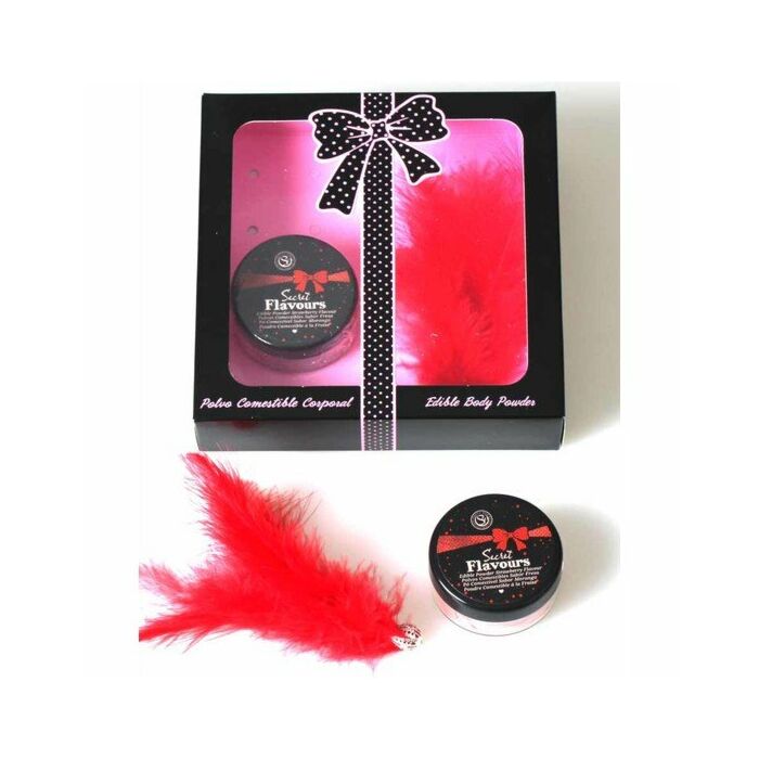 Case edible powders strawberry