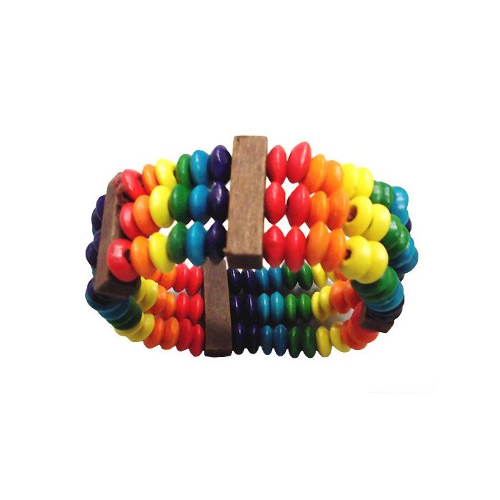 Rainbow Wooden Bracelet