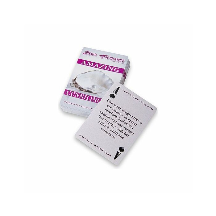 Cunnilingus is done as a deck of cards