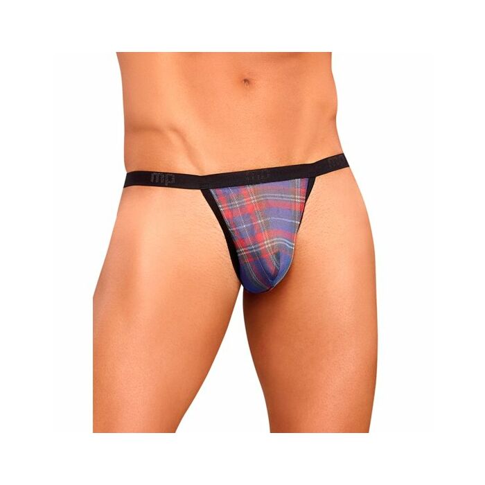 Male power micro thong blue print Scottish