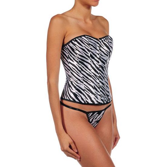 Intimax gray zebra corset
